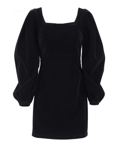 Levoire | Robe En Velours Noir Élégante