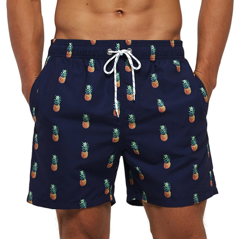 Levoire | Maillots de bain pour hommes Shorts de bain élégants pour hommes Marine bleu & Ananas