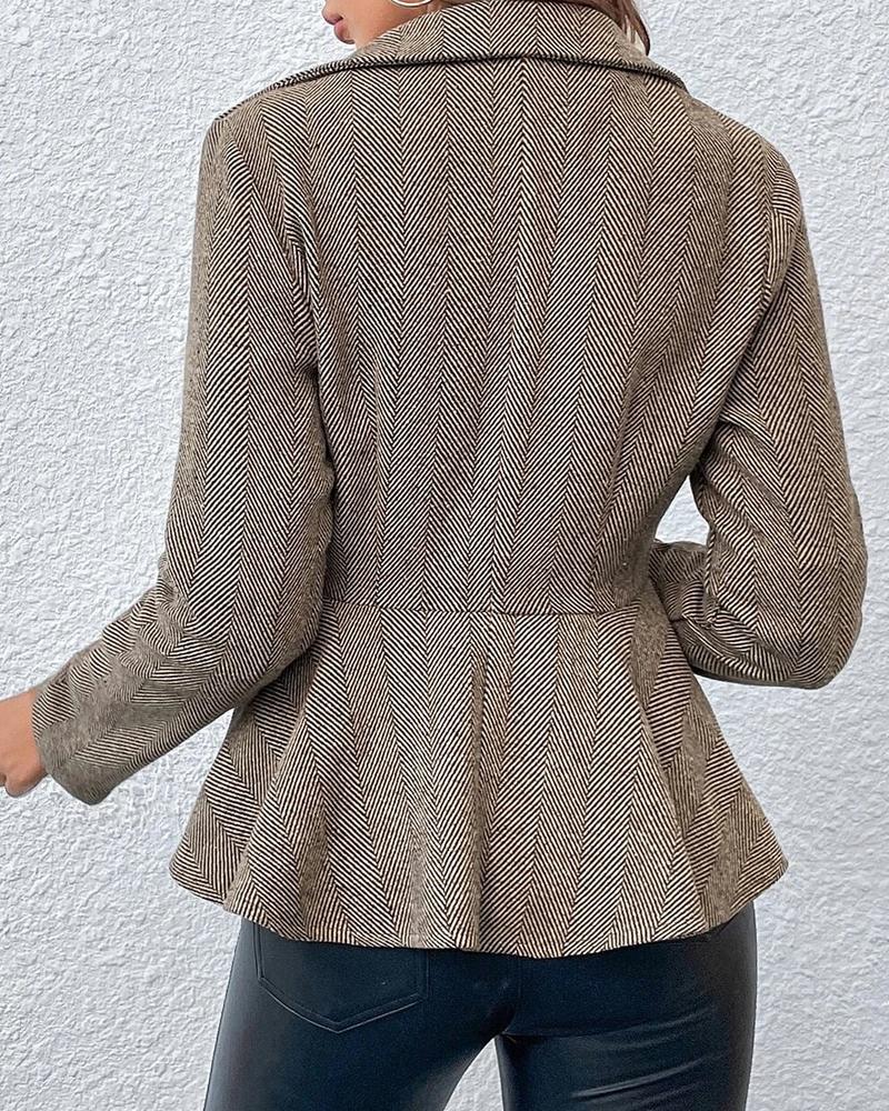 Levoire | Blazer Ajusté Avec Boutons Et Volants Zoom Pour Femmes