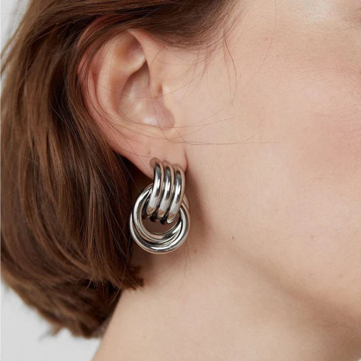 Levoire | Boucles D'Oreilles Empilées Or Et Argent