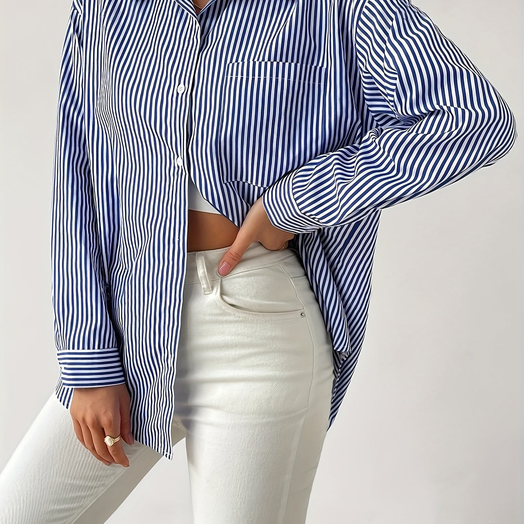 Levoire | Chemise À Carreaux Avec Bouton Et Poche Poitrine Élégante