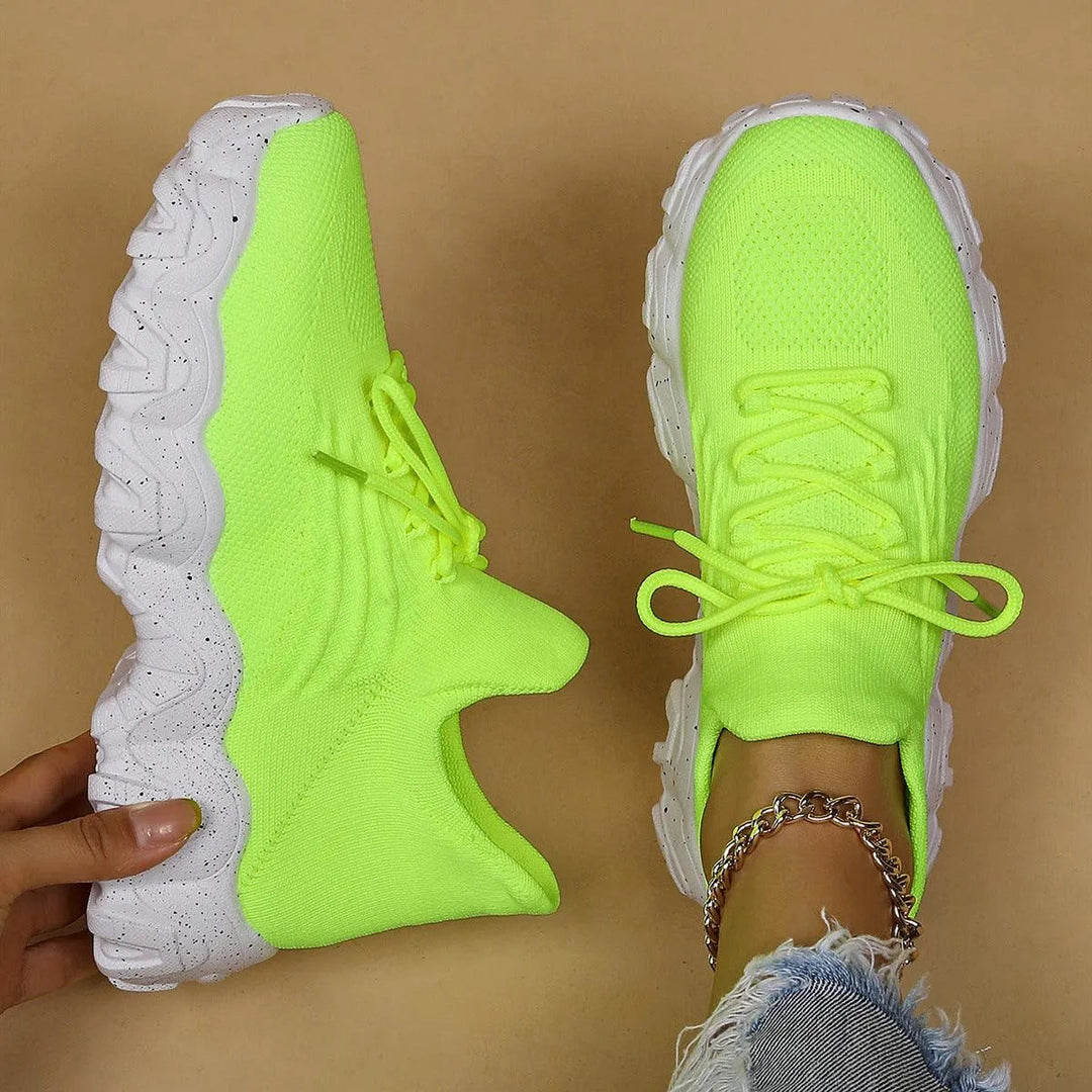 Levoire | Chaussures pour femmes en tissu respirant Vert clair vert blanc