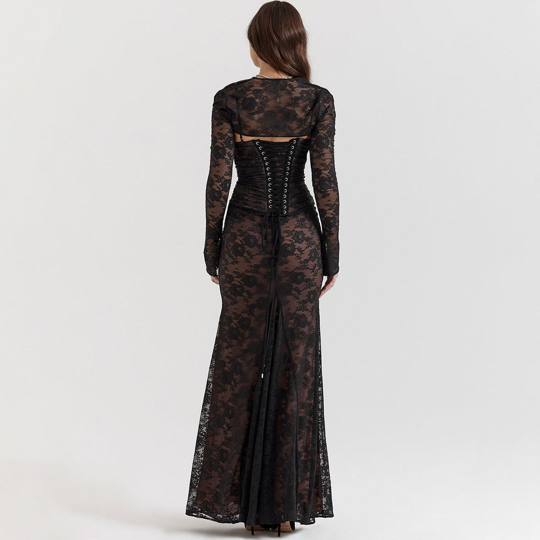Levoire | Robe à bretelles élégante jupe sirène