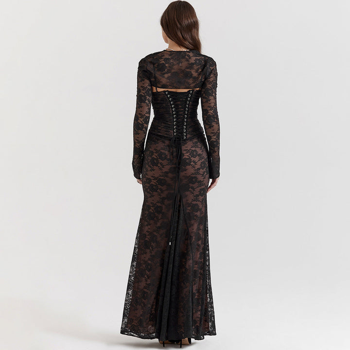 Levoire | Robe à bretelles élégante jupe sirène