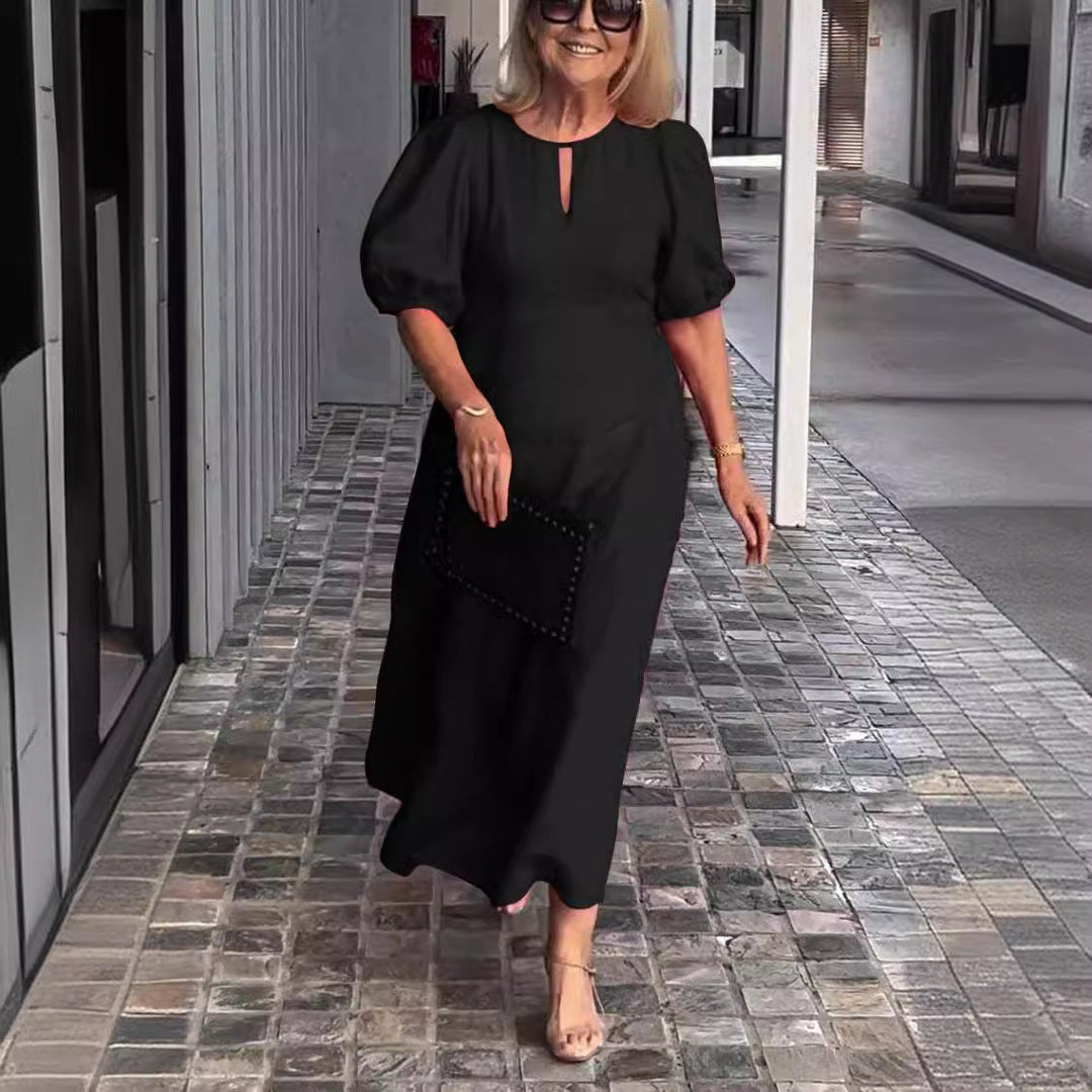 Levoire | Robe Midi Classique Pour Tous Les Jours Noir