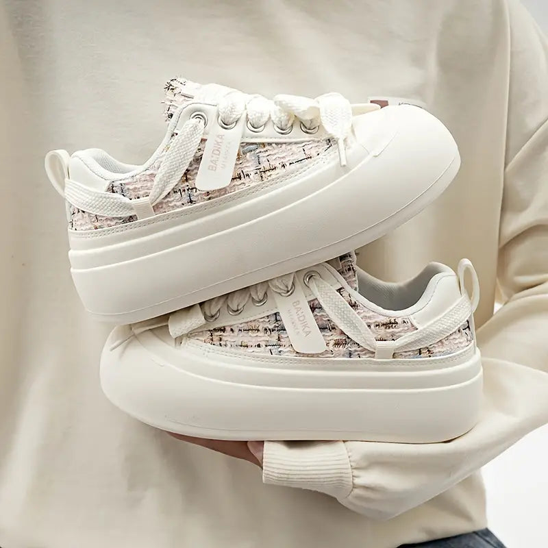 Levoire | Basse Sneakers En Tweed Rosa