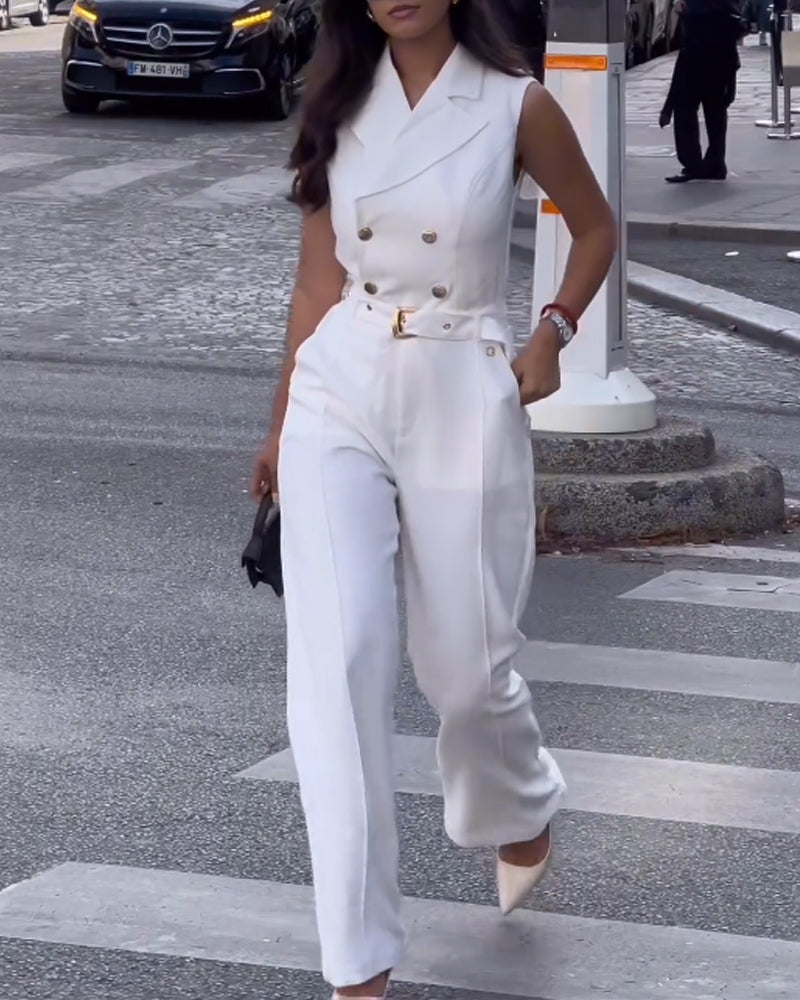 Levoire | Combinaison Sans Manches À Double Bouton