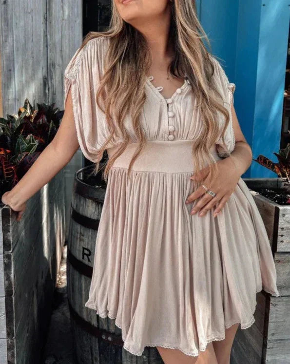 Levoire | Robe Boho Fluide Et Léger Crème