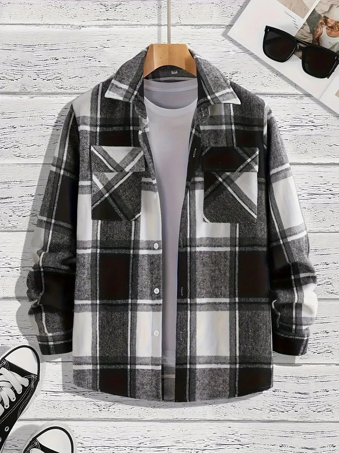 Levoire | Veste à carreaux décontractée polyvalente