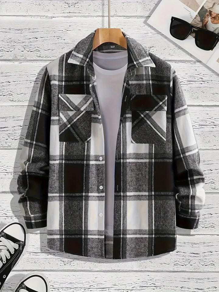 Levoire | Veste à carreaux décontractée polyvalente