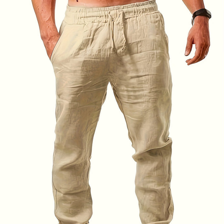 Levoire | Pantalon En Coton Respirant Pour Hommes Avec Cordon