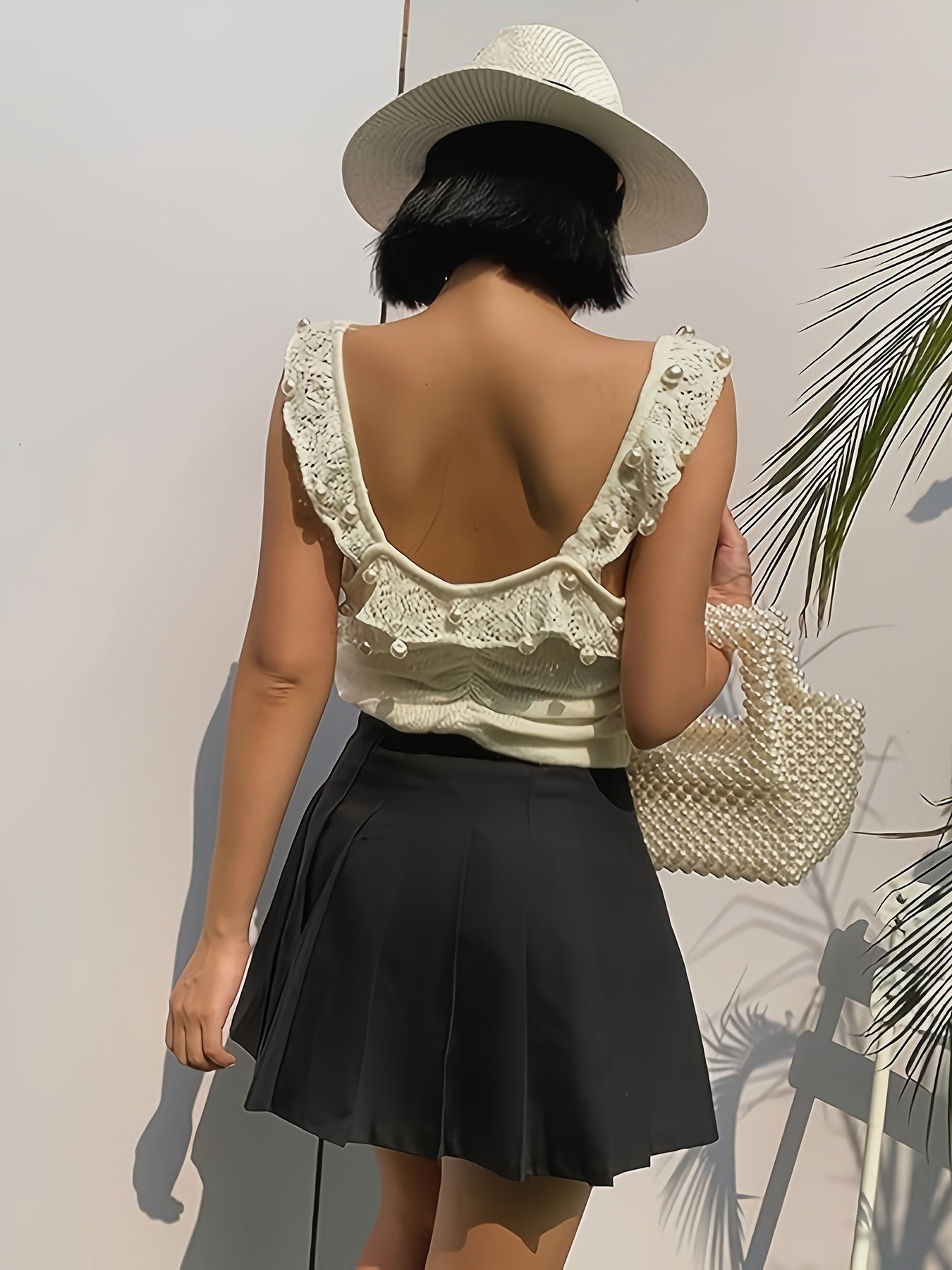 Levoire | Jupe Taille Haute Pour Femmes Avec Plis Et Shorts Doublés