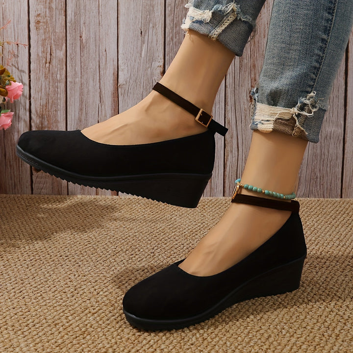 Levoire | Femme Classiques Mocassins À Talon Wedge Avec Semelle En Pu Confortable
