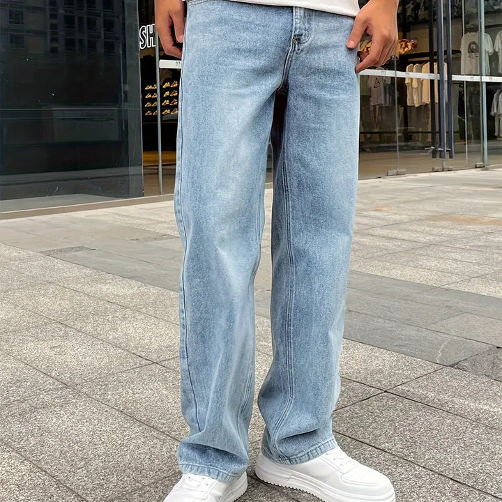 Levoire | Pantalons En Jean Loose Fit Élégants Et Confortables À Jambe Droite