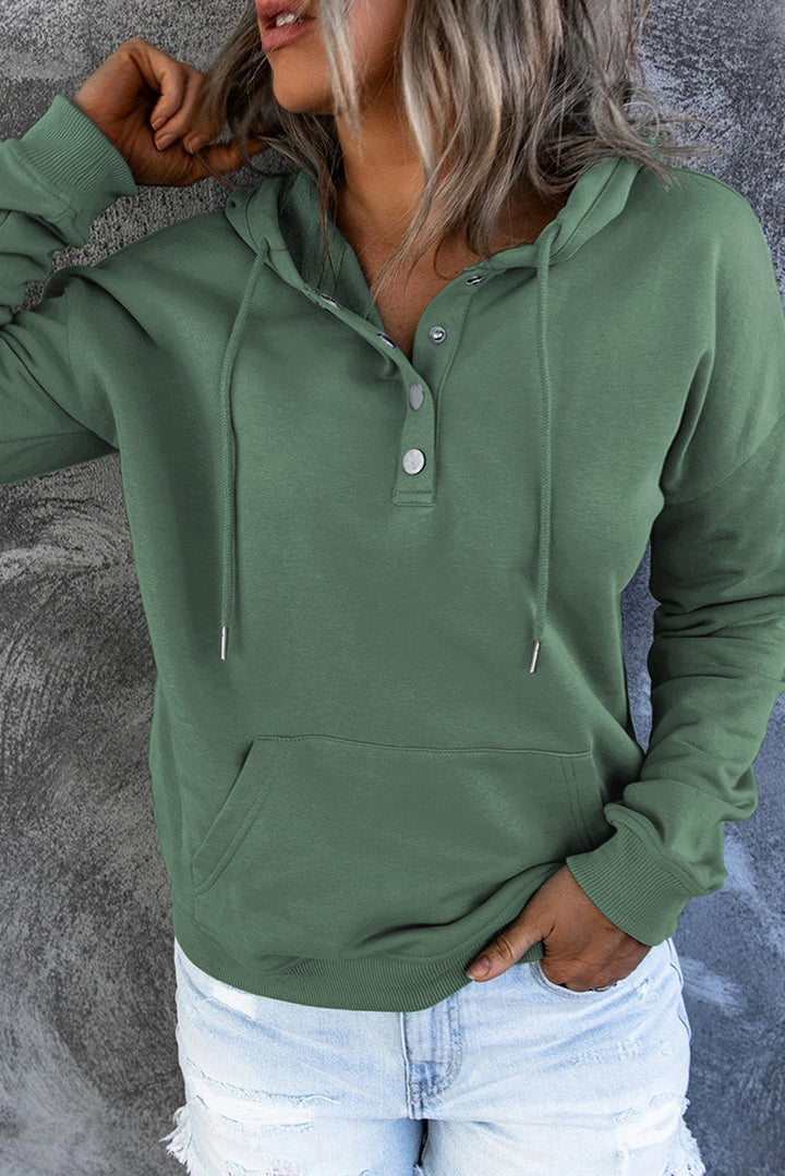 Levoire | Pull Fleece Chaud Avec Capuche Et Boutons