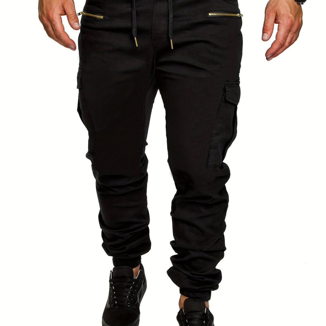 Levoire | Pantalons De Course Légers Décontractés Pour Hommes Avec Cordon De Serrage Noir