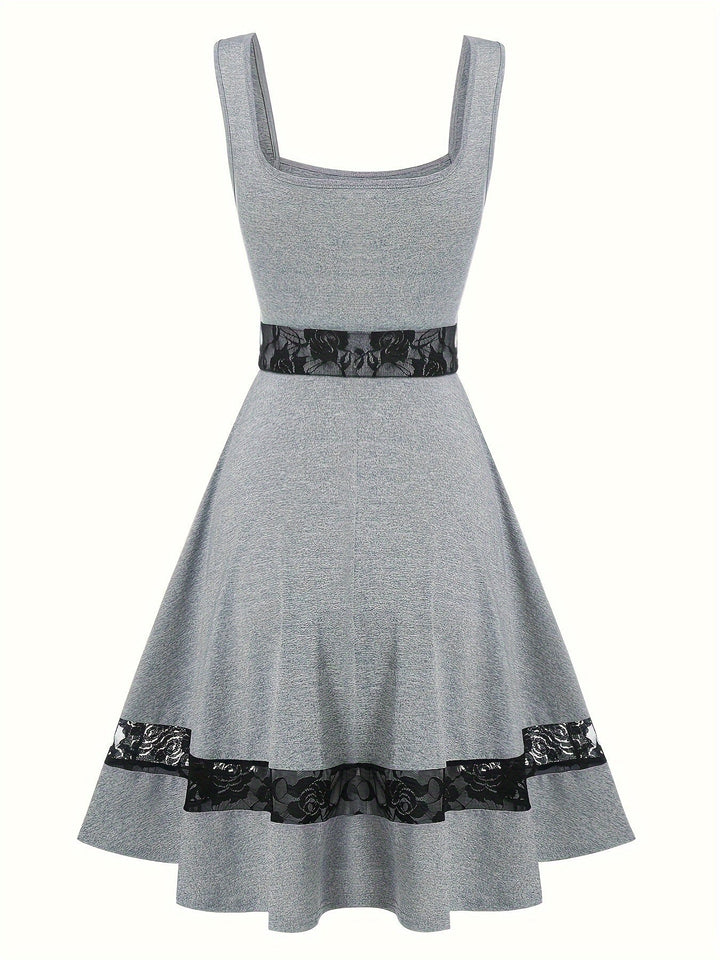Levoire | Robe Avec Patte de Boutonnage pour Femmes - Gris