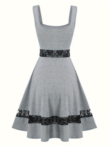 Levoire | Robe Avec Patte de Boutonnage pour Femmes - Gris