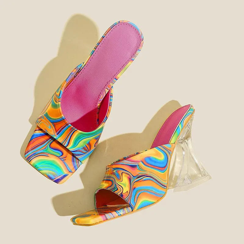 Levoire | Semelle de conception haute chaussures à talons hauts Couleur vive