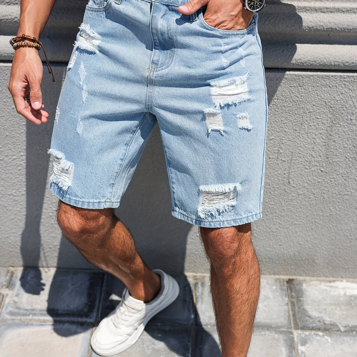 Levoire | Short En Jean Pour Homme Avec Des Trous