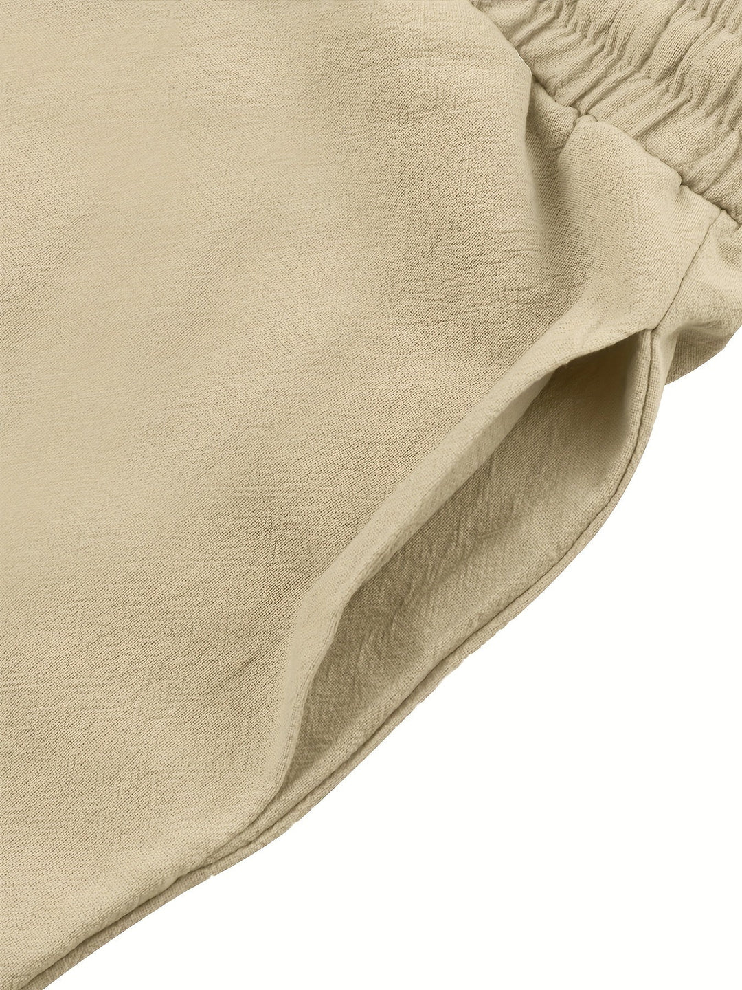 Levoire | Homme Coton Lin Mélange Bande De Publication Et Pantalon Harem