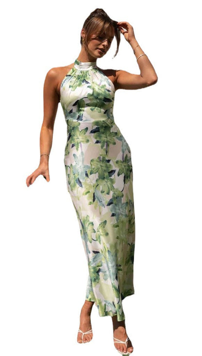 Levoire | Robe élégante à col haut imprimé