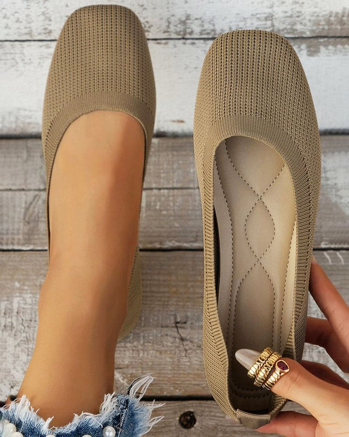 Levoire | Chaussures Plates Respirantes Avec Orteils Ronds Braun