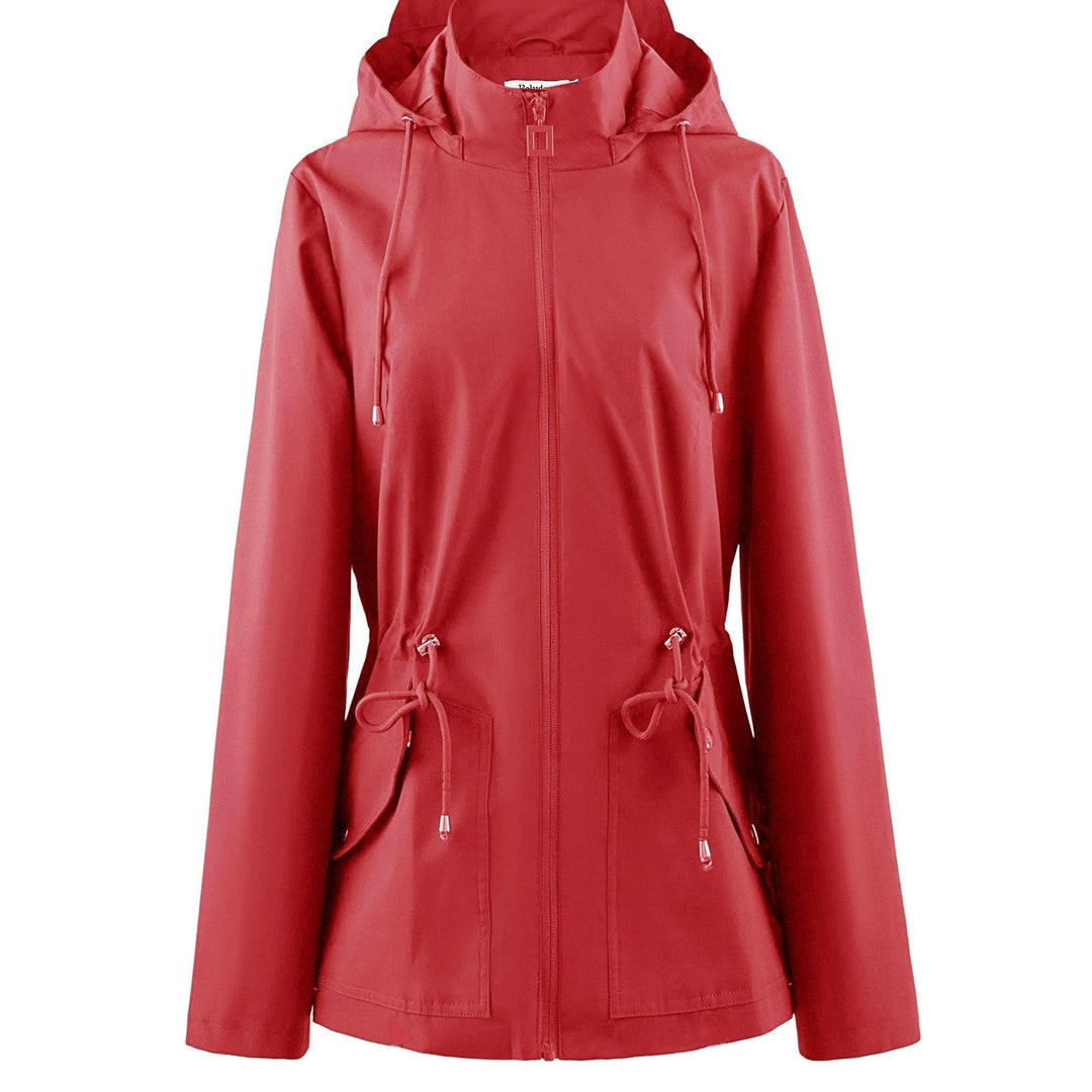 Levoire | Veste Imperméable À Taille Haute Pour Le Printemps / L'Automne Avec Capuche