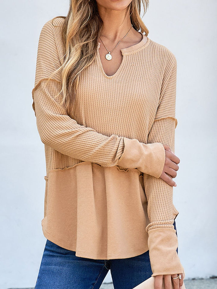 Levoire | T-shirt à manches longues en tricot waffle