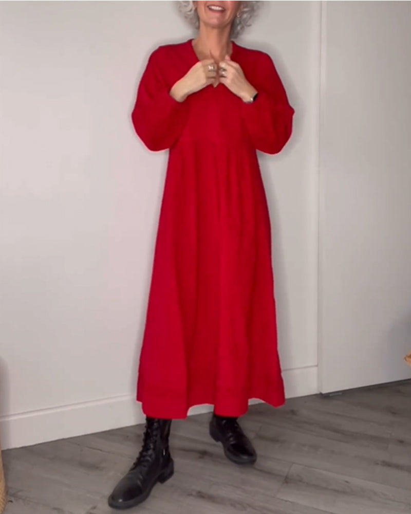 Levoire | Robe élégante à manches longues Rot