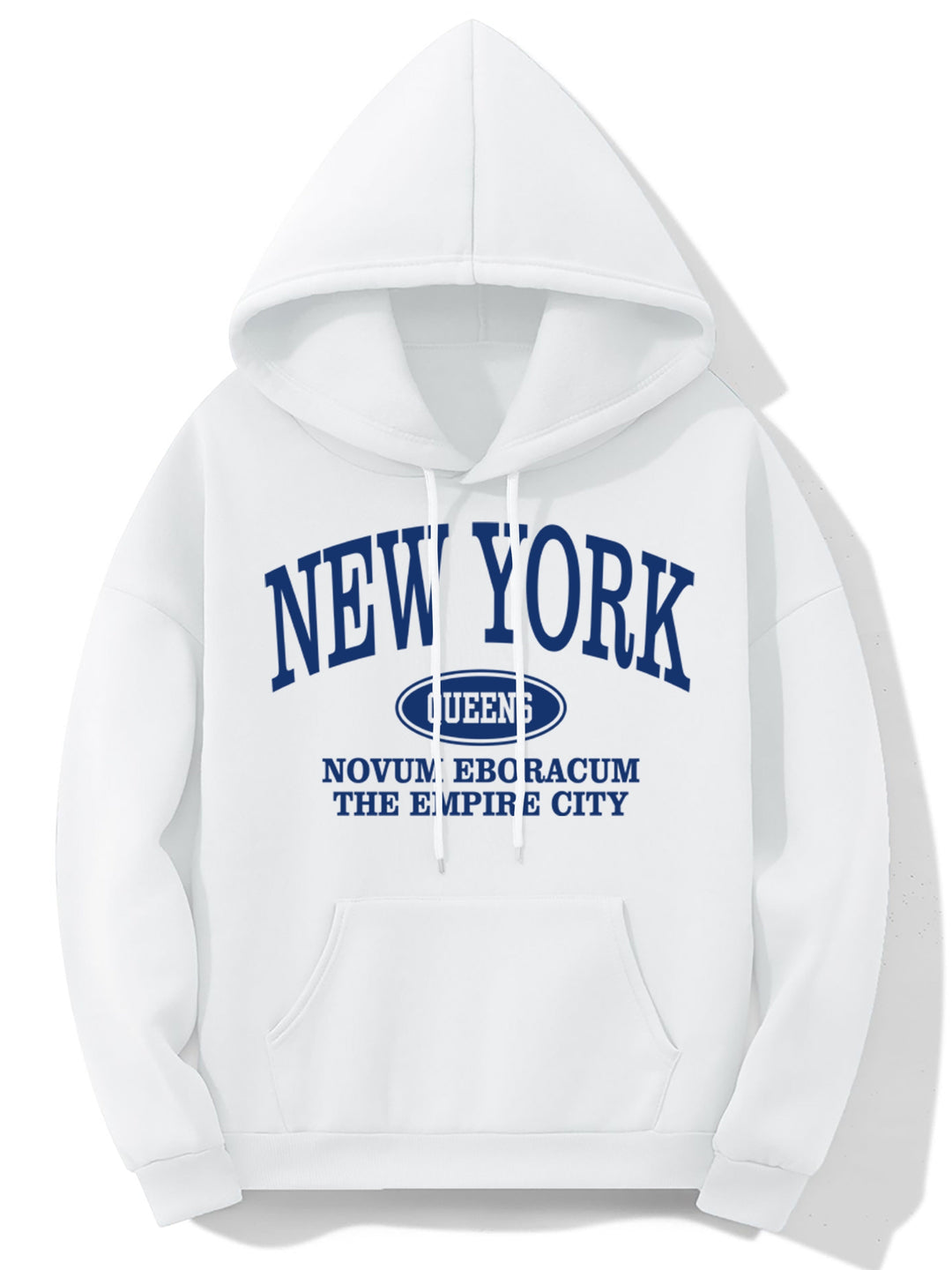 Levoire | Sweat À Capuche Avec Impression D'Imprimerie De New York Et Poche Kangourou Blanc