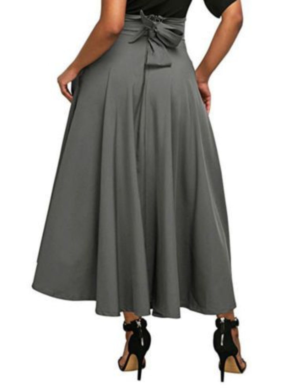 Levoire | Jupe Midi Plissée Taille Haute Femme A-Ligne, Avec Ceinture Et Fluide Avec Poches