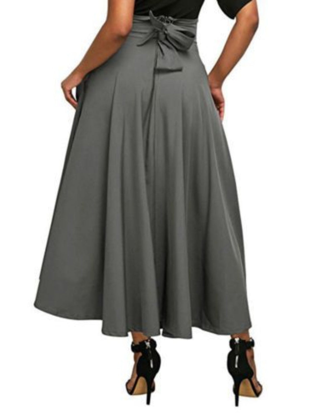 Levoire | Jupe Midi Plissée Taille Haute Femme A-Ligne, Avec Ceinture Et Fluide Avec Poches