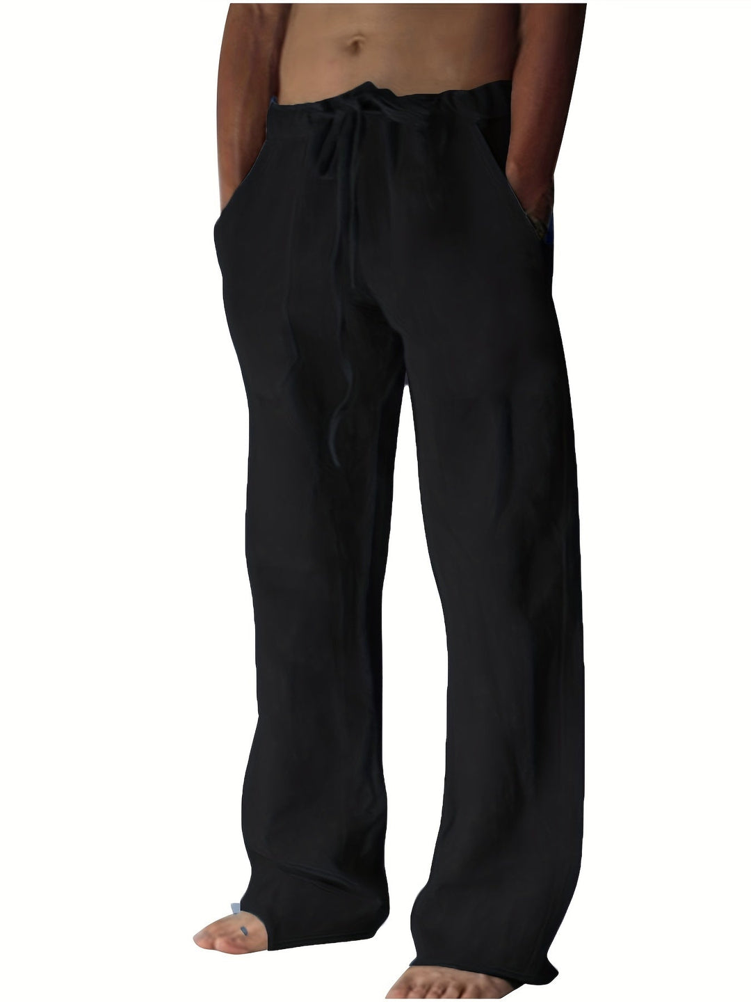 Levoire | Grande Taille Pantalons En Coton Pour Hommes De Loisirs Noir