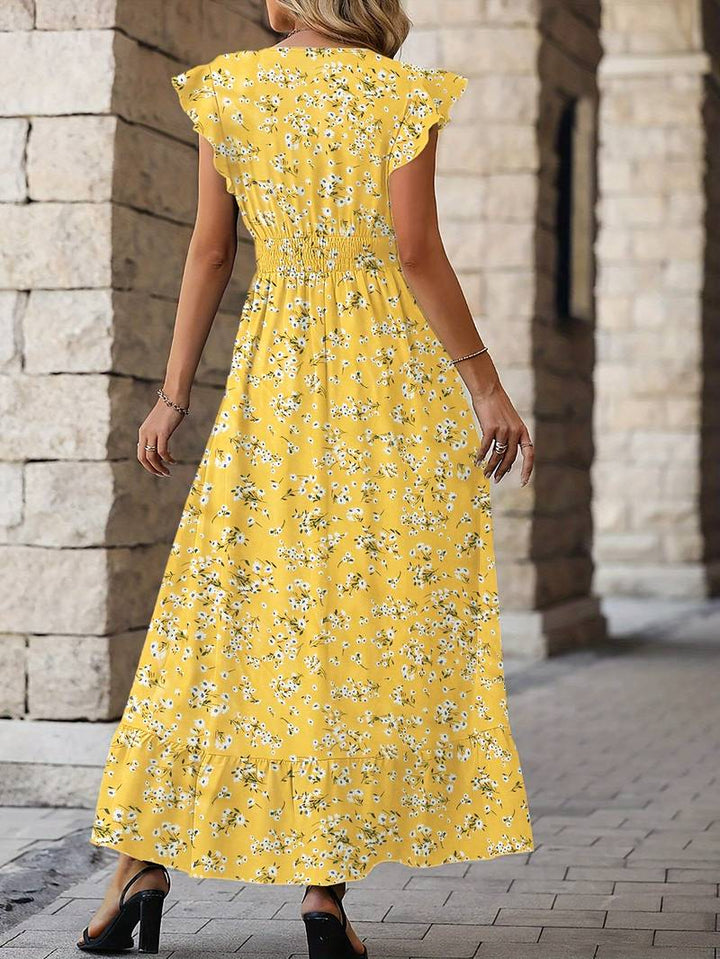 Levoire | Robe Avec Manches En Dentelle Et Ourlet À Volants
