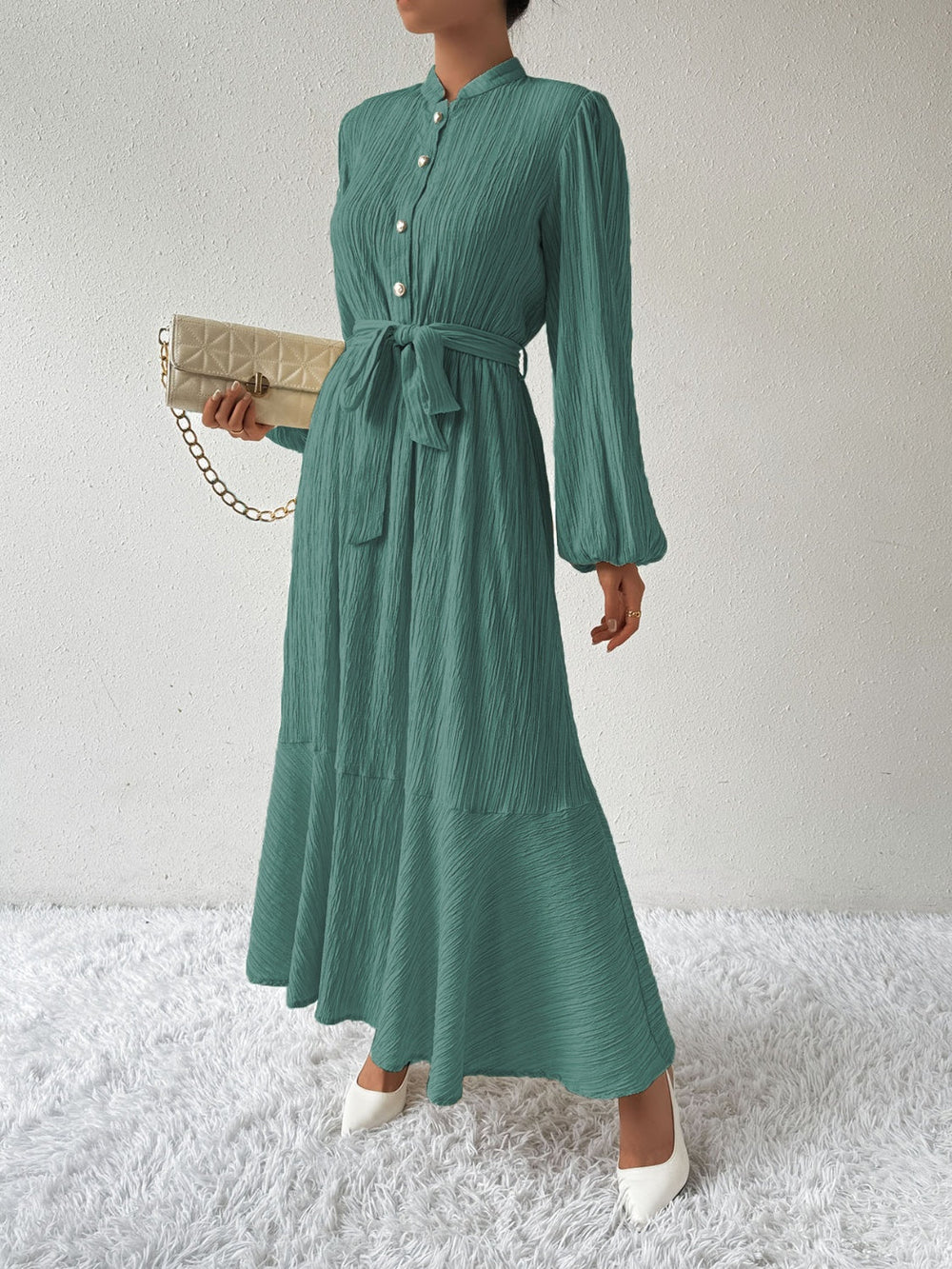 Levoire | Robe À Manches Longues Et Ceinture À Nœuds