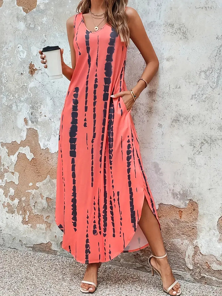 Levoire | Robe Décontractée Avec Décolleté En V Et Ourlet Fendu