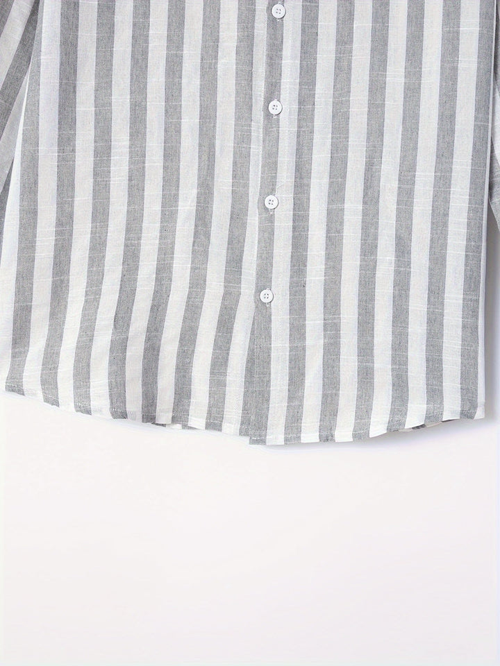 Levoire | Chemise Homme Rayée Avec Revers