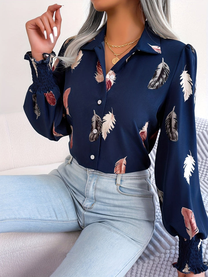 Levoire | Rennot-T-Shirts With Feather Patterns And Short Sleeves
