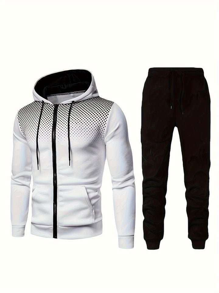 Levoire | Ensemble De Survêtement Pour Homme 2 Pièces Avec Sweat À Capuche Et Pantalon De Jogging Blanc