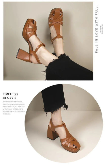 Levoire | Sandales romaines à talons hauts avec bout ouvert