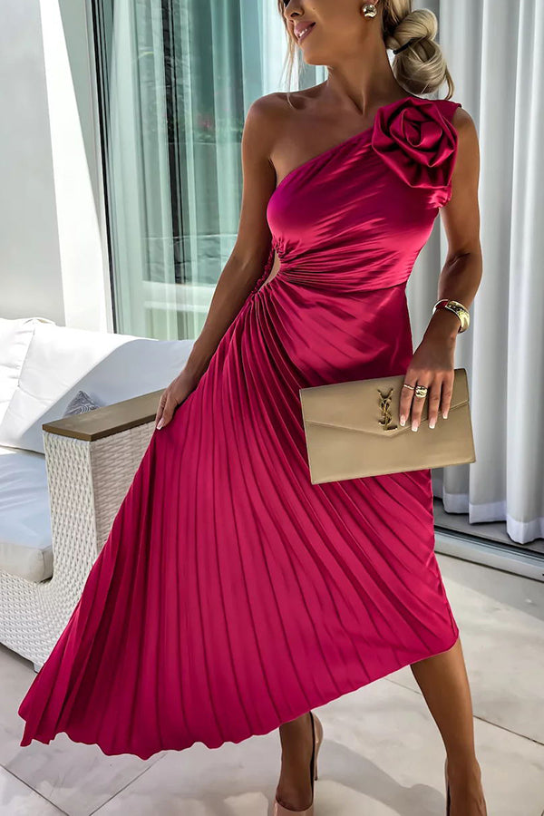 Levoire | Robe Fleurie Unilatérale Rot