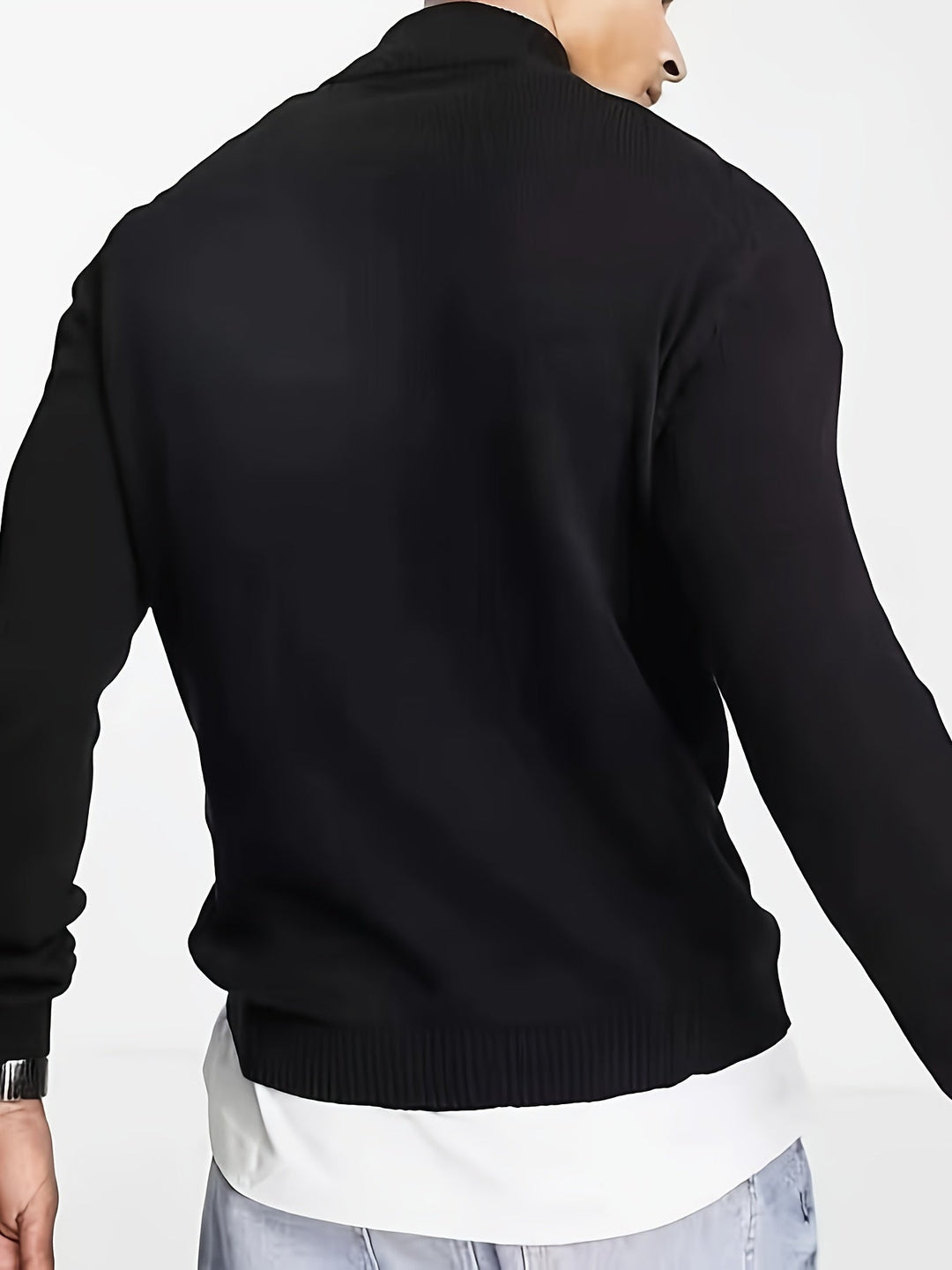 Levoire | Pull-Over Uni Avec Zip Mi-Long Et Col