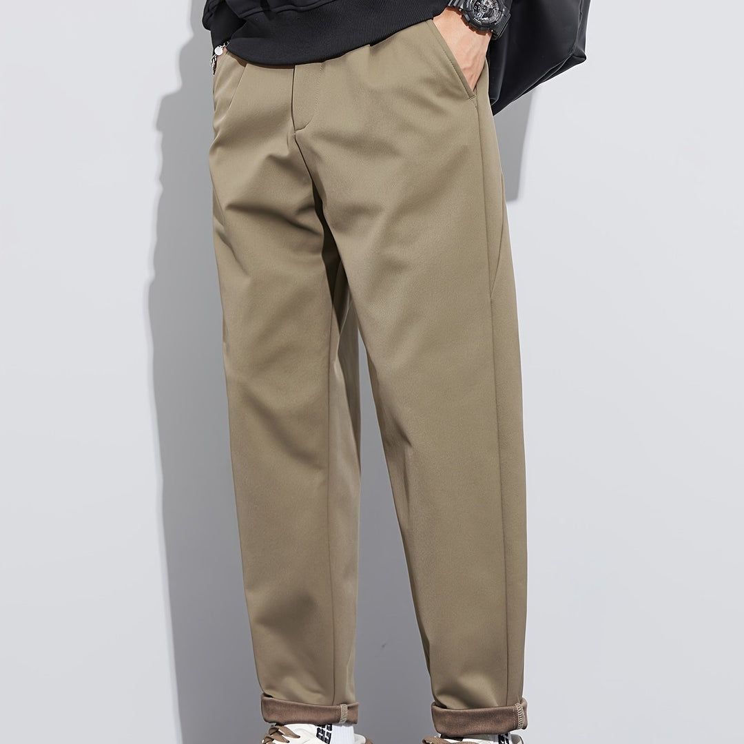 Levoire | Pantalons Unis Confortables Pour Hommes À Jambes Droites