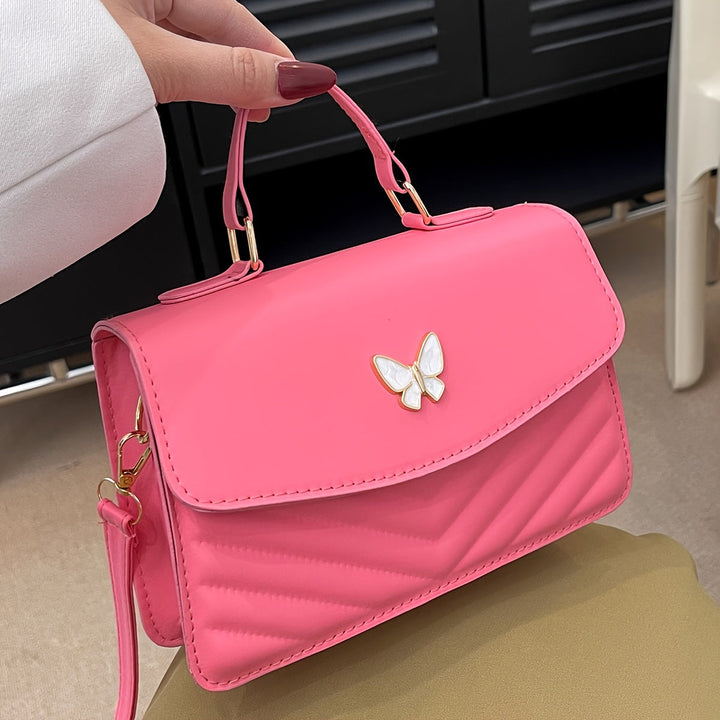 Levoire | Sac À Épaule Et Sac Bandoulière Uni Élégant Rouge-Rose