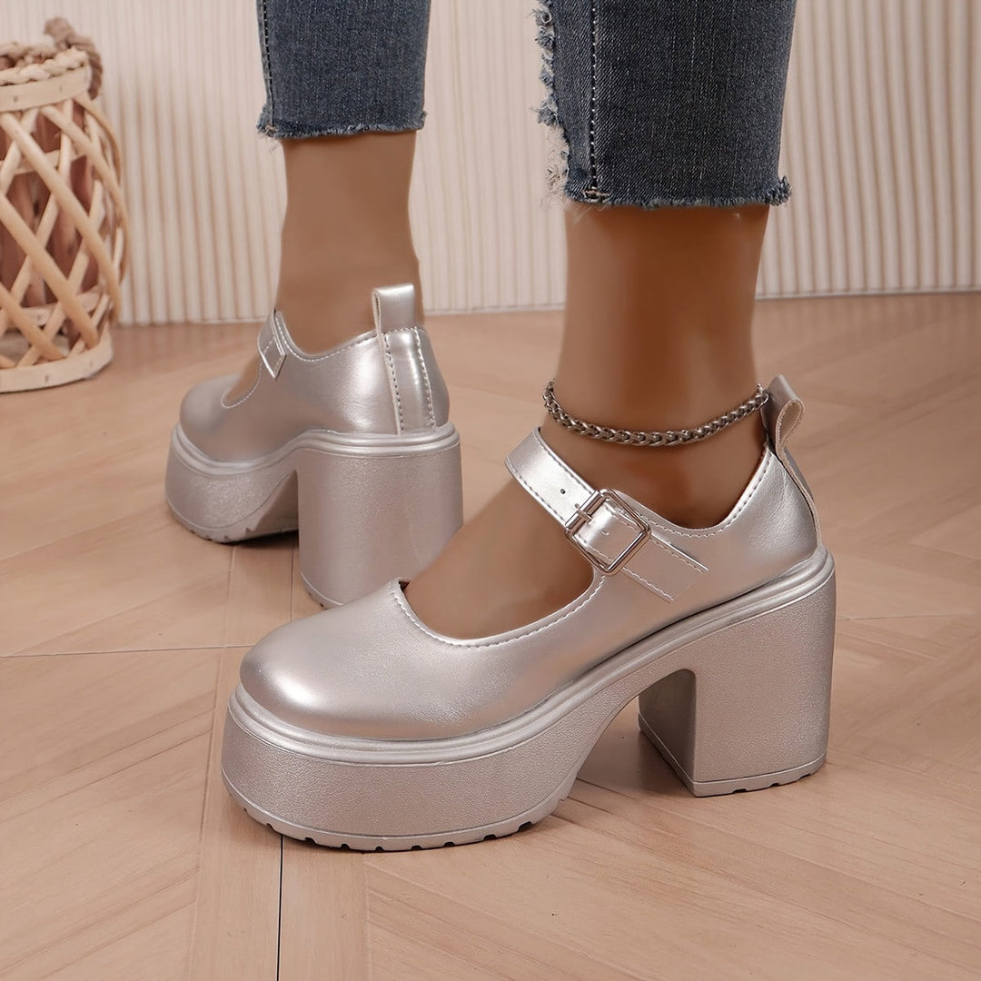Levoire | Métalliques Argentés Talons Hauts Plateforme Chaussures