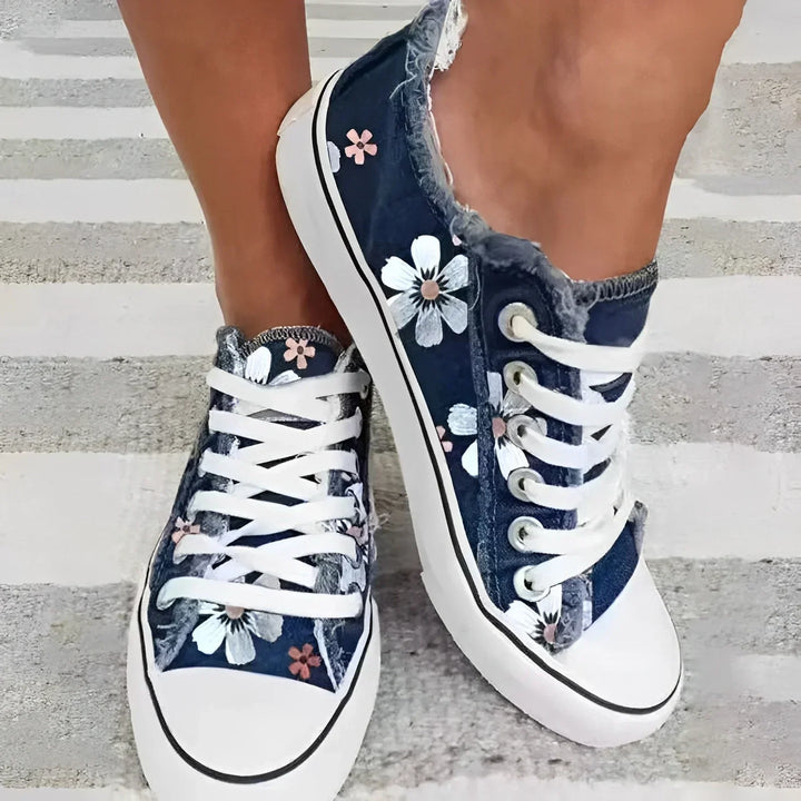 Levoire | Baskets à imprimé floral Bleu profond