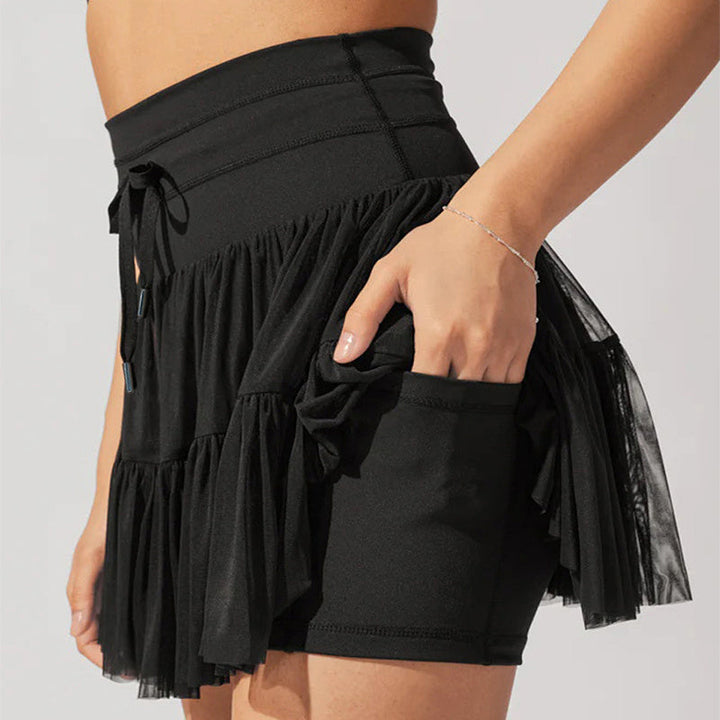 Levoire | Jupe Mini Taille Haute Avec Shorts De Sécurité Noir