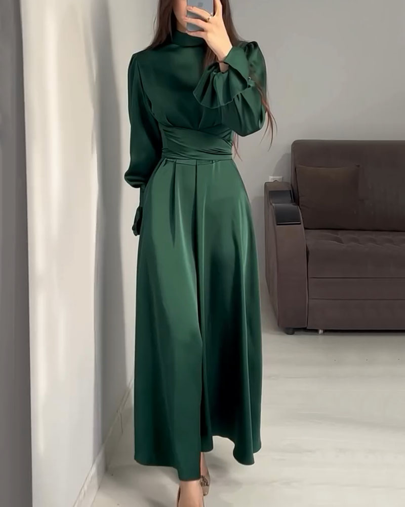 Levoire | Robe Élégante Avec Ceinture De Taille Nouée En Diagonale