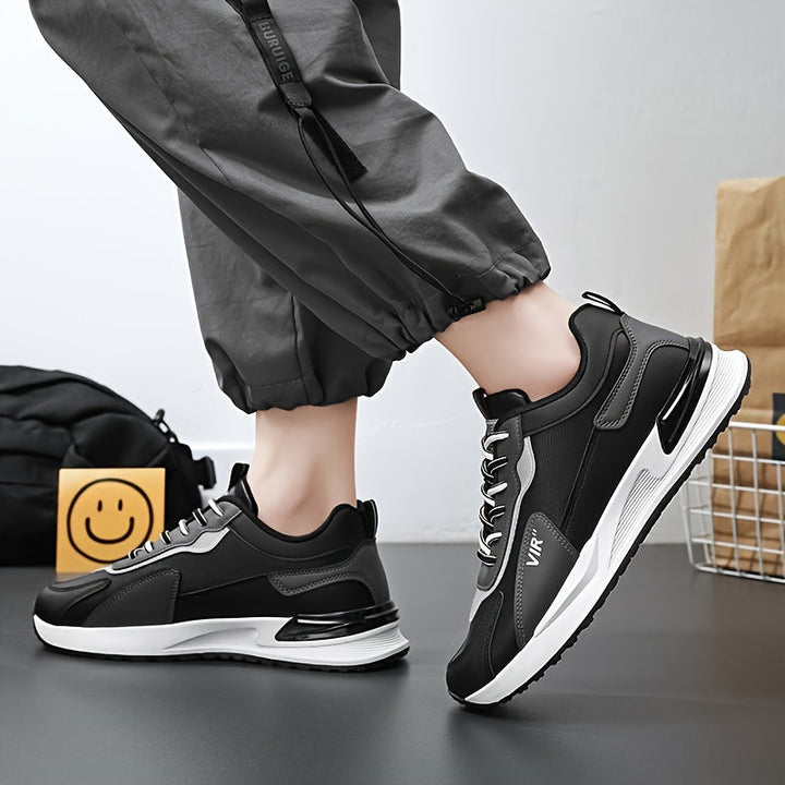 Levoire | Baskets De Course Tendance À Semelle Surélevée Pour Hommes Noir
